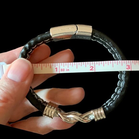 To My Grandson Faux Lthr Bracelet for Men Grandmother Grandson Forever Bracelet - Picture 12 of 14